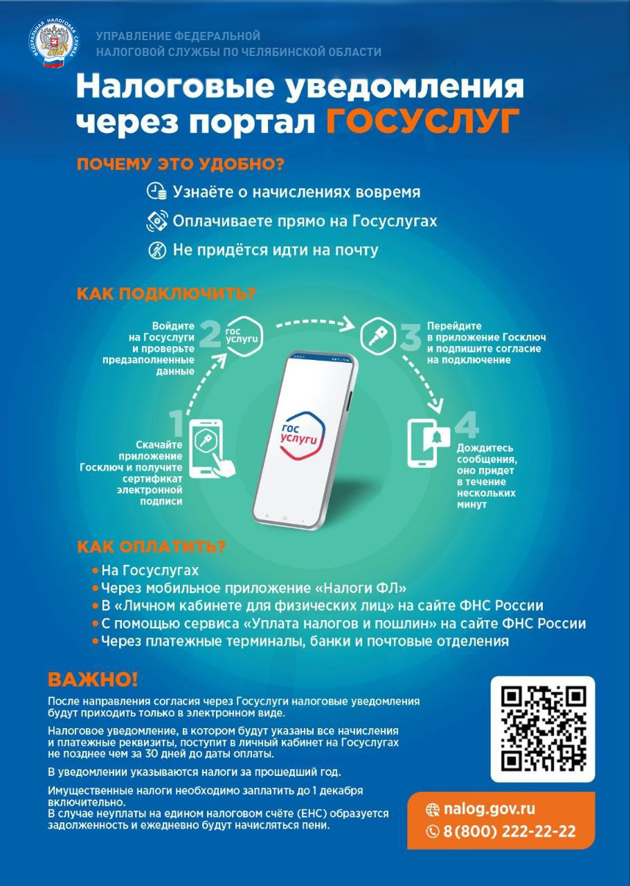 Налоговые уведомления через Госуслуги